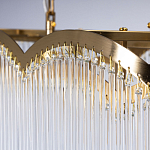 Люстра прямоугольная на цепях с прозрачными трубками и волнистым краем Nembus варинант исполнения - 7 | Loft Concept в Санкт-петербурге