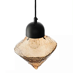 Подвесной светильник с янтарным рельефным плафоном Lamp with Frozen Glass Effect варинант исполнения - 3 | Loft Concept в Санкт-петербурге