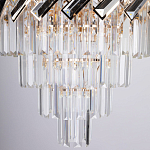 Люстра многоярусная с переплетенными металлическими элементами черного и золотого цвета и прозрачными хрустальными подвесками Empire Chandelier Crystal варинант исполнения - 8 | Loft Concept в Санкт-петербурге