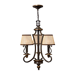 Люстра бронзового цвета с бежевыми абажурами из органзы в классическом стиле Hinkley варинант исполнения - 14 | Loft Concept в Санкт-петербурге