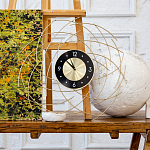 Часы настенные из металла с чёрным циферблатом Current Time варинант исполнения - 4 | Loft Concept в Санкт-петербурге