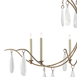 Люстра с прозрачными каплевидными подвесками Elegant Thin Chandelier варинант исполнения - 1 | Loft Concept в Санкт-петербурге