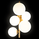 Бра с золотым основанием и 5-ю белыми шарообразными плафонами Bubble варинант исполнения - 1 | Loft Concept в Санкт-петербурге