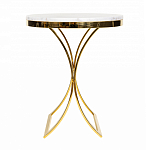 Кофейный столик на подстолье золотого цвета Noelle варинант исполнения - 2 | Loft Concept в Санкт-петербурге