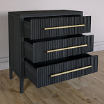 Комод Primo с 3 выдвижными ящиками Черный дуб варинант исполнения - 5 | Loft Concept в Санкт-петербурге