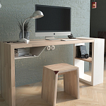 Письменный стол прямоугольный с полочкой под столешницей EcoComb варинант исполнения - 2 | Loft Concept в Санкт-петербурге