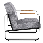 Кресло серый велюр с жесткими подлокотниками на полозьях Ashton варинант исполнения - 2 | Loft Concept в Санкт-петербурге