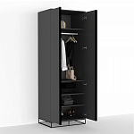 Двухдверный шкаф цвета графит Strict Lines варинант исполнения - 3 | Loft Concept в Санкт-петербурге