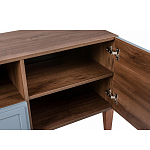 ТВ-тумба серая из массива бука с 2-мя дверками и ящиком Wenge Light варинант исполнения - 5 | Loft Concept в Санкт-петербурге