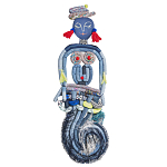 Кукла из одежды и павлопосадских платков Rusalka Blue Jeans варинант исполнения - 1 | Loft Concept в Санкт-петербурге