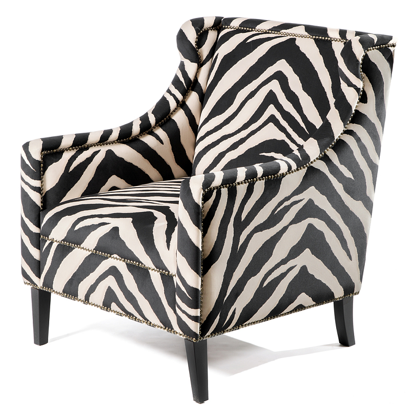Кресло Chair Jenner Zebra Черно-белый Черный Кресло Chair Jenner Zebra Черно-белый Черный в Санкт-петербурге | Loft Concept
