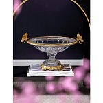 Чаша из прозрачного стекла с бронзовым ободком и фигурками бабочек Eden Garden варинант исполнения - 2 | Loft Concept в Санкт-петербурге