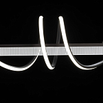 Люстра линейная черного цвета с волнообразным металлическим элементом Luke Lampco Tracer Lamp варинант исполнения - 6 | Loft Concept в Санкт-петербурге