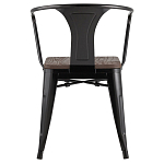 Черный глянцевый стул с сиденьем из натурального дерева TOLIX варинант исполнения - 4 | Loft Concept в Санкт-петербурге