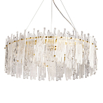 Люстра круглая с прозрачными стержнями разной длины Textured Glass Chandelier варинант исполнения - 1 | Loft Concept в Санкт-петербурге