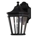 Настенный фонарь черного цвета с прозрачными стеклянным плафоном Feiss варинант исполнения - 6 | Loft Concept в Санкт-петербурге