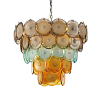 Люстра конусовидная с каскадом из разноцветных круглых подвесов Key Lustar варинант исполнения - 2 | Loft Concept в Санкт-петербурге