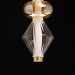 Подвесной светильник с вертикальной композицией из прозрачных и янтарных стеклянных шаров и ромбов Gabriel Scott Luna варинант исполнения - 18 | Loft Concept в Санкт-петербурге