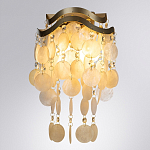 Бра с белыми перламутровыми подвесками и золотистыми волнистыми элементами SHELL варинант исполнения - 1 | Loft Concept в Санкт-петербурге