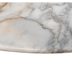 Столик журнальный с круглой мраморной столешницей на трех опорах Marble Stone Drawing варинант исполнения - 4 | Loft Concept в Санкт-петербурге