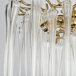 Люстра подвесная круглая в виде ветвей деревьев бронзового цвета с прозрачными подвесками-каплями Droplet Chandelier варинант исполнения - 5 | Loft Concept в Санкт-петербурге