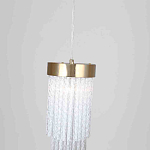 Подвесной светильник с прозрачными стеклянными подвесками и металлическим основанием Nembus варинант исполнения - 2 | Loft Concept в Санкт-петербурге