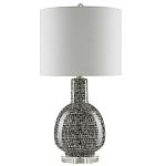 Настольная лампа с корпусом в форме амфоры и тканевым абажуром Warmth of Light варинант исполнения - 3 | Loft Concept в Санкт-петербурге