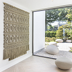 Панно на стену плетеное Макраме бежевый цвет  варинант исполнения - 6 | Loft Concept в Санкт-петербурге