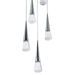 Люстра капли Acrylic Droplet Five Chrome Chandelier варинант исполнения - 2 | Loft Concept в Санкт-петербурге