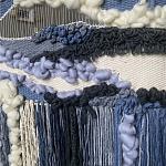 Современное ткачество гобелен в синих оттенках Blue Undine II варинант исполнения - 3 | Loft Concept в Санкт-петербурге