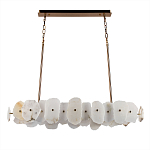 Подвесной светильник с фигурными элементами из белого алебастра Cryptocrystalline Stone варинант исполнения - 3 | Loft Concept в Санкт-петербурге