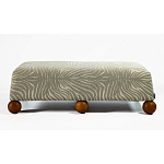 Банкетка Wakonda Gray Zebra с деревянными шариками  варинант исполнения - 2 | Loft Concept в Санкт-петербурге