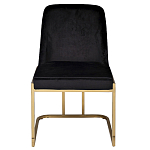 Стул обеденный велюровый черный с золотым каркасом Nobility варинант исполнения - 1 | Loft Concept в Санкт-петербурге