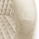 Барный стул со спинкой и подлокотниками на 4-х деревянных ножках Кремовый Велюр Ava Charm варинант исполнения - 4 | Loft Concept в Санкт-петербурге