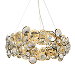 Люстра подвесная из золотых колец 57 см Golden Circles варинант исполнения - 1 | Loft Concept в Санкт-петербурге