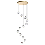 Люстра каскадная с прозрачными шарообразными плафонами Crystal Globule варинант исполнения - 6 | Loft Concept в Санкт-петербурге