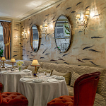 Обои ручная роспись Fishes Blue Pearl on Tarnished Silver gilded silk with pearlescent antiquing варинант исполнения - 7 | Loft Concept в Санкт-петербурге