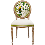 Стул бежевый из натурального бука с изображением птиц и цветов Blooming Birds варинант исполнения - 1 | Loft Concept в Санкт-петербурге