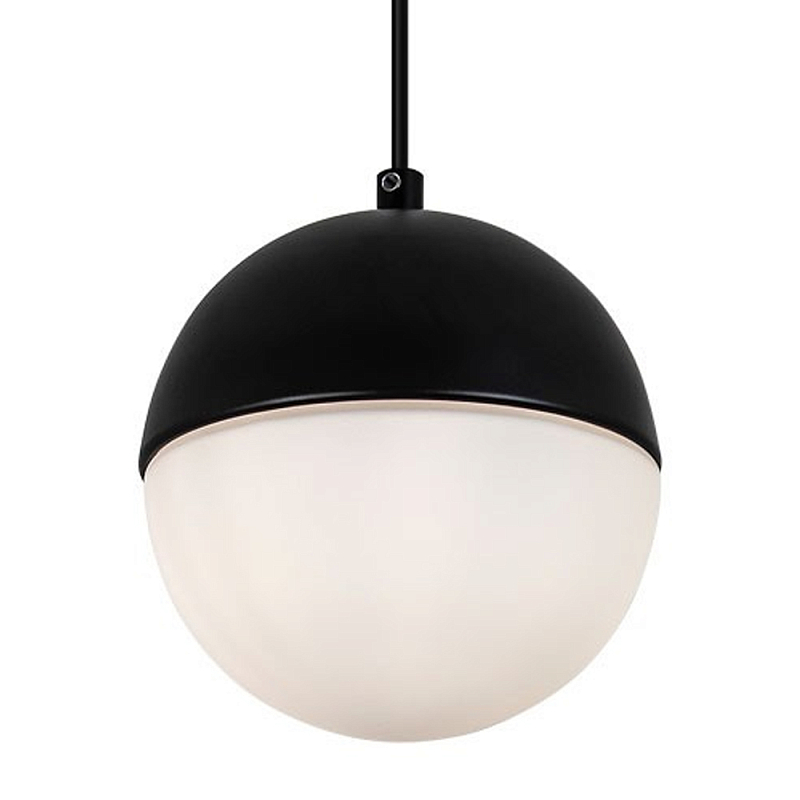 Подвесной светильник шар Ponzio Flos Black Sphere Hanging Lamp Черный Белый в Санкт-петербурге | Loft Concept 