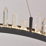 Люстра с двумя кольцами черного цвета с хрустальными элементами QUARTZ CRYSTAL варинант исполнения - 9 | Loft Concept в Санкт-петербурге