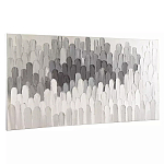 Панно декоративное с ручной росписью Gray Strokes варинант исполнения - 3 | Loft Concept в Санкт-петербурге