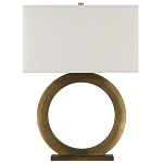 Настольная лампа с корпусом в форме кольца и прямоугольным абажуром French Ring варинант исполнения - 5 | Loft Concept в Санкт-петербурге