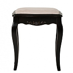 Табурет из массива березы с льяной обивкой в стиле прованс Vintage варинант исполнения - 1 | Loft Concept в Санкт-петербурге