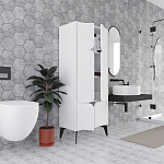 Комод белый с 4-мя дверцами на металлических ножках SPARK MULTIPURPOSE CABINET WHITE варинант исполнения - 5 | Loft Concept в Санкт-петербурге