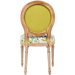 Стул из массива бука бежевый с изображением птиц и цветов Beige Green Chinoiserie Peach Garden Chair варинант исполнения - 2 | Loft Concept в Санкт-петербурге