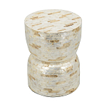 Приставной столик с мозаичным рисунком из раковин устриц Bone Inlay варинант исполнения - 4 | Loft Concept в Санкт-петербурге