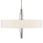 Люстра круглая с белым тканевым абажуром  White Light Diffuser варинант исполнения - 1 | Loft Concept в Санкт-петербурге