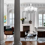 Подвесной светильник с белым фигурным абажуром и мягкими волнистыми краями Cloud Motion  варинант исполнения - 19 | Loft Concept в Санкт-петербурге