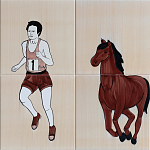 Дизайнерская плитка Конь бегун варинант исполнения - 1 | Loft Concept в Санкт-петербурге