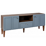 ТВ-тумба серая из массива бука с 2-мя дверками и ящиком Wenge Light варинант исполнения - 1 | Loft Concept в Санкт-петербурге